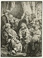 Joseph Telling his Dreams label QS:Len,"Joseph Telling his Dreams" label QS:Lnl,"Jozef vertelt zijn dromen" . 1638. etching print. 11 × 8.3 cm (4.3 × 3.2 in). Various collections.