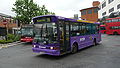 English: Carousel Buses DMS6 (R706 MEW), a Dennis Dart SLF/Marshall Capital, about to leave High Wycombe bus station, High Wycombe, Buckinghamshire, on Purple Route 35. Route 35, along with route 36, is part of the High Wycombe Rainbow Routes network, supported by Buckinghamshire County Council.