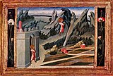 Giovanni di Paolo, Saint John the Baptist Going into the Wilderness, 1454