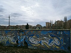 Graffitis als murs de can Genís i Tous al Carrer Molí d'en Saborit 6.jpg