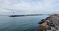 The river mouth of the Hérault River.