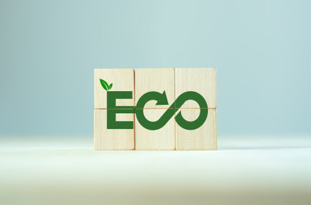 Eco friendly circular economy eco community green factory and industry concept environmental sustainability reduce carbon emissons carbon neutral target green plants based on renewable energy