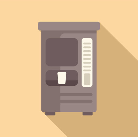 Device container food icon flat vector drink machine portable snack