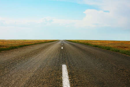 Asphalted road sent to distance to horizon