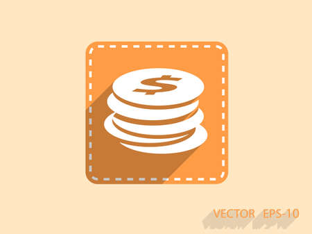 Flat icon of money Stock Photo