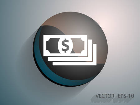 Flat icon of money Фото со стока