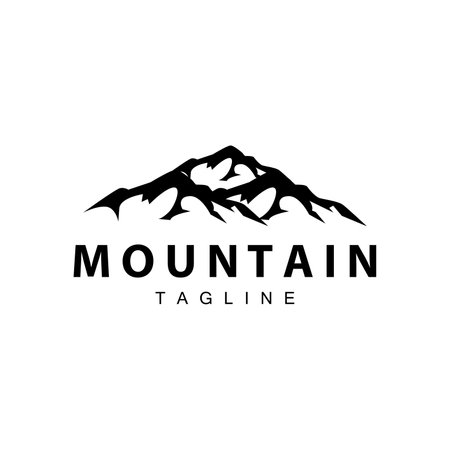 Mountain logo simple illustration silhouette template vector design
