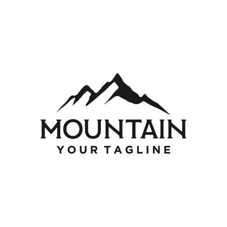 Mountain Logo Sign Design Stockfoto