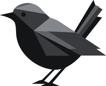 Elegance in black and white robin logo lyrical serenity majesty monochrome emblem