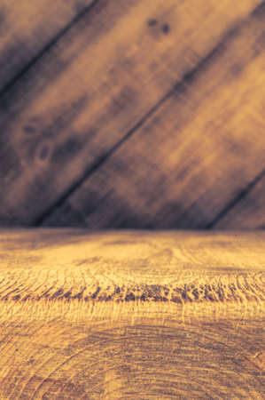 Dark plank wood floor and wall texture perspective background Reklamní fotografie