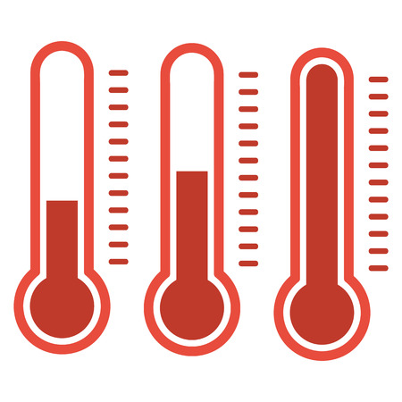 Thermomètres dans un style plat et d'un thermomètre icône, thermomètre médical Icône