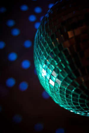 Color image of a shiny disco ball in a night club Stock Photo