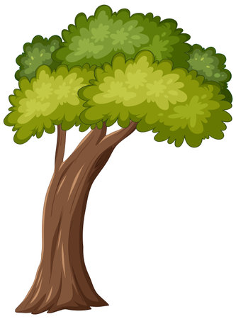 Vector graphic of a vibrant full green tree Zdjęcie Seryjne