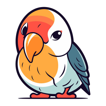 Parrot vector illustration isolated parrot on white background