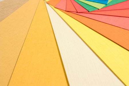 Background of a different coloured paper macro Stock Photo