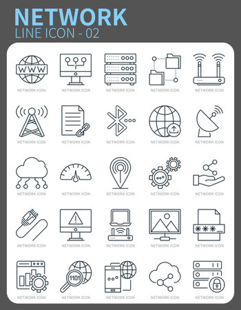 Network communication internet line icon Foto de archivo