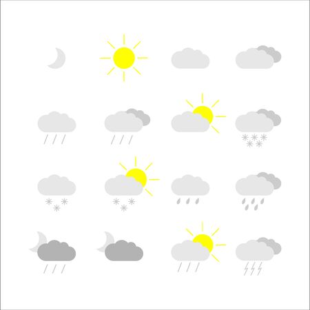 Set with weather icons