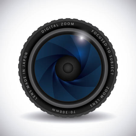 Camera lens design vector illustration eps10 graphic Stock Photo