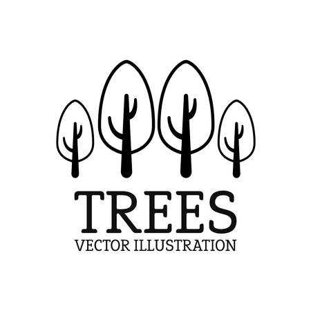 la conception d'arbre sur fond blanc, illustration vectorielle Banque d'images