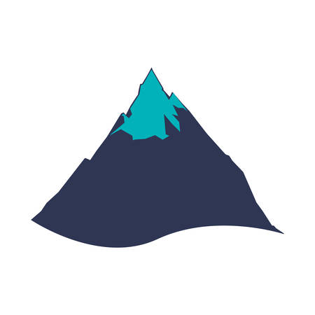 Pico de montaña aislado icono de diseño gráfico de ilustración vectorial.