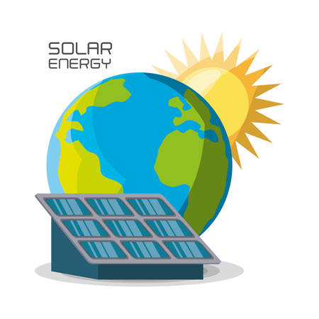 Concept releated with solar power vector illustration Фото со стока