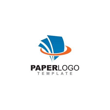 Paper icon logo design inspiration vector template