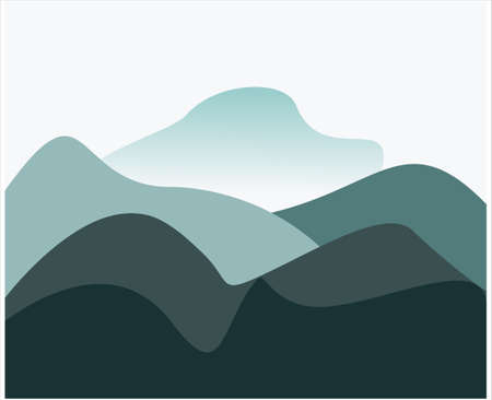 Gradient mountains landscape background vector design illustration