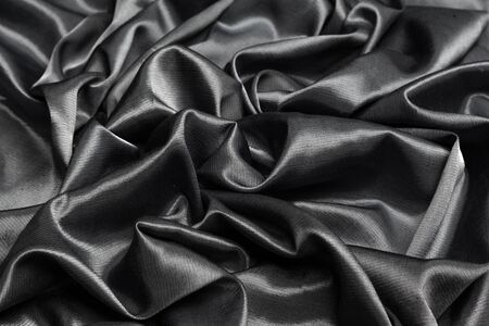 Black silk fabric background