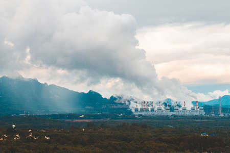 Coal power plant in lampang thailand Stock Photo