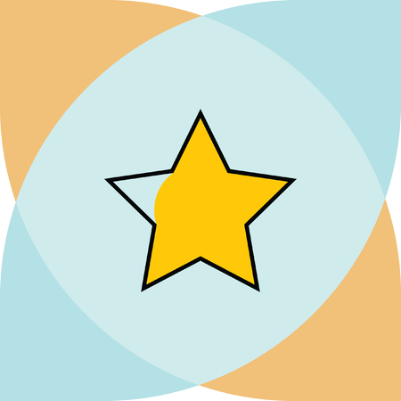 Gold-Sterne-Favoriten-Icon Standard-Bild