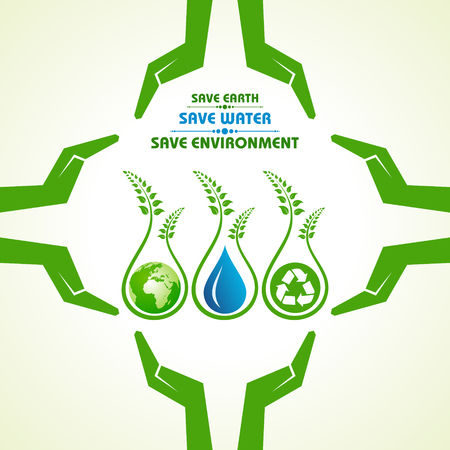 Save earth water and environment concept stock Stock fotó