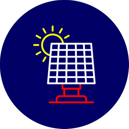 Solar panel creative icons design