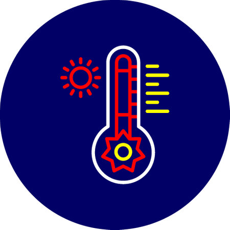 Hot temperature creative icons design