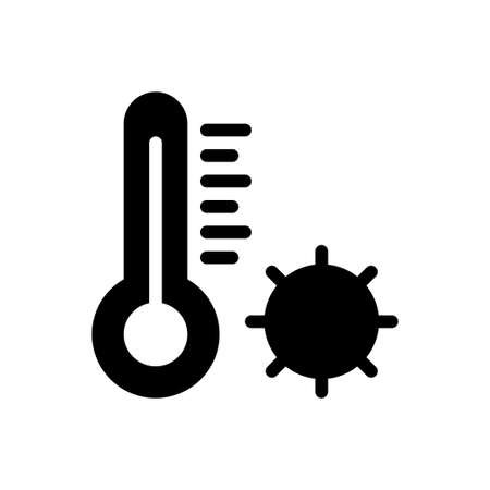 icône plate de glyphe de vecteur chaud Banque d'images