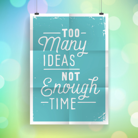 Poster with hand drawn lettering slogan on vintage background vector illustration