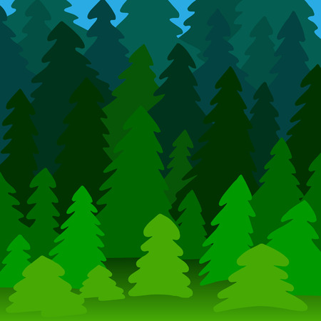 Ilustracja lasu sosnowego w pobliżu planu długodystansowego Zdjęcie Seryjne