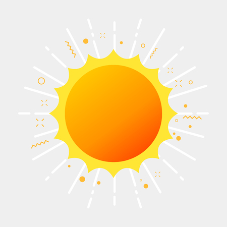 Sunlight and sunshine summer pictogram