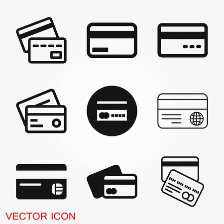 Credit card credit card icon vector in trendy flat style isolated on white background credit card icon image credit card icon illustration