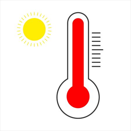 Thermomètre temps chaud, le soleil.