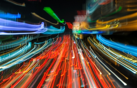 Traffic lights in motion blur Stock Photo