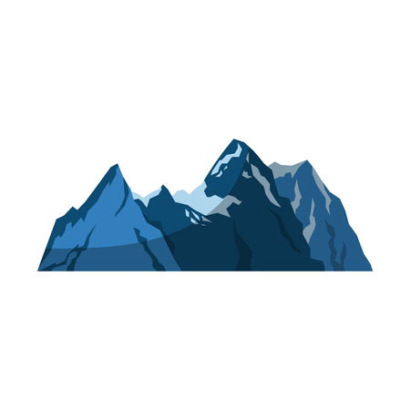 Mountains icon over white background colorful design vector illustration Фото со стока