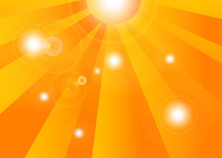 Summer background with a magnificent sun