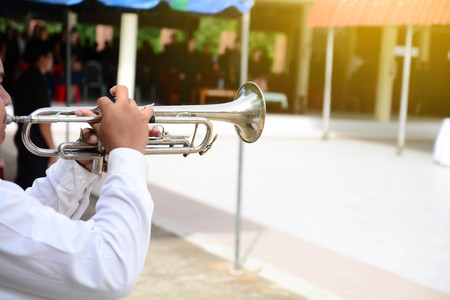 Blow the trumpet at the ceremony