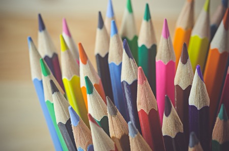 Color pencils as background