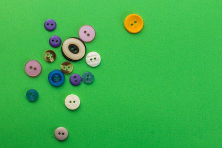 Buttons on a green background