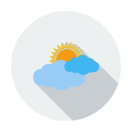 Weather icon of sun and cloud