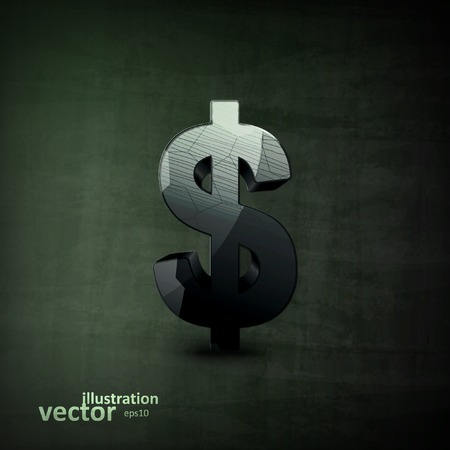 Dollar sign vector illustration graphic concept for your design