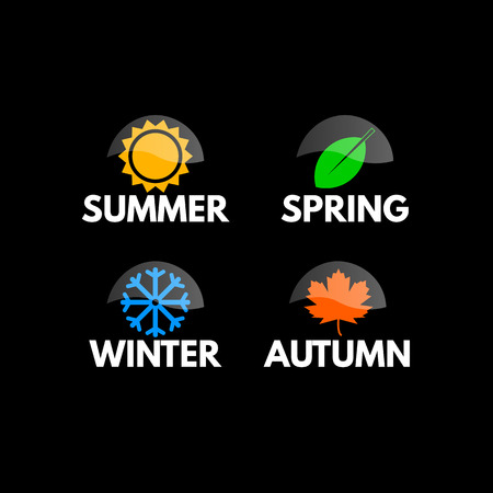 Four seasons icon symbol vector illustration weather Фото со стока