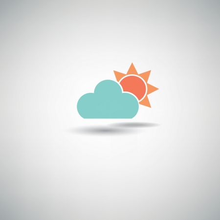 Sun and cloud symbol