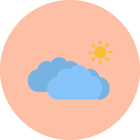 Cloud flat circle icon